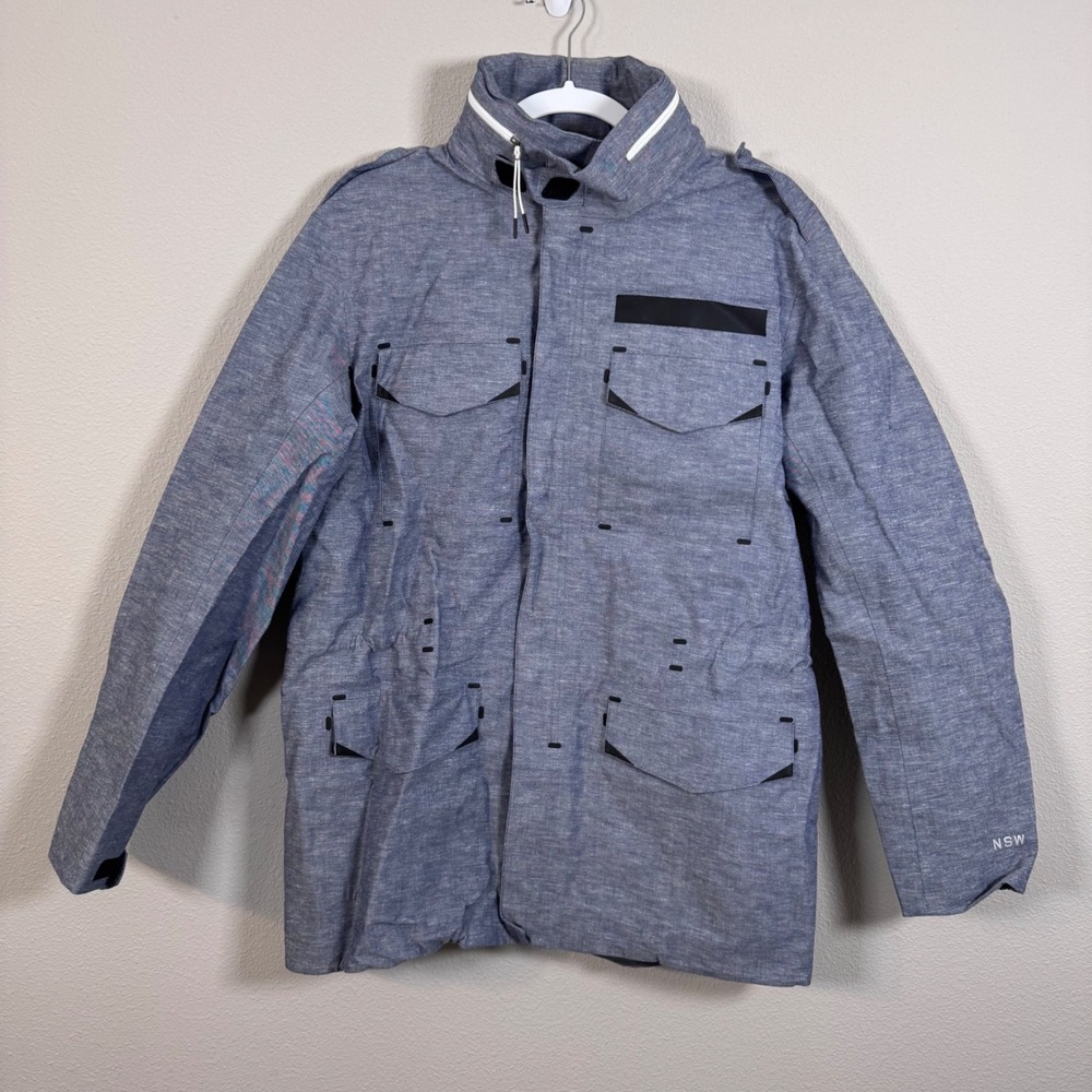 Nike Sportswear Tech Pack Waterproof M65 Military Field Jacket Blue Grey Men's M